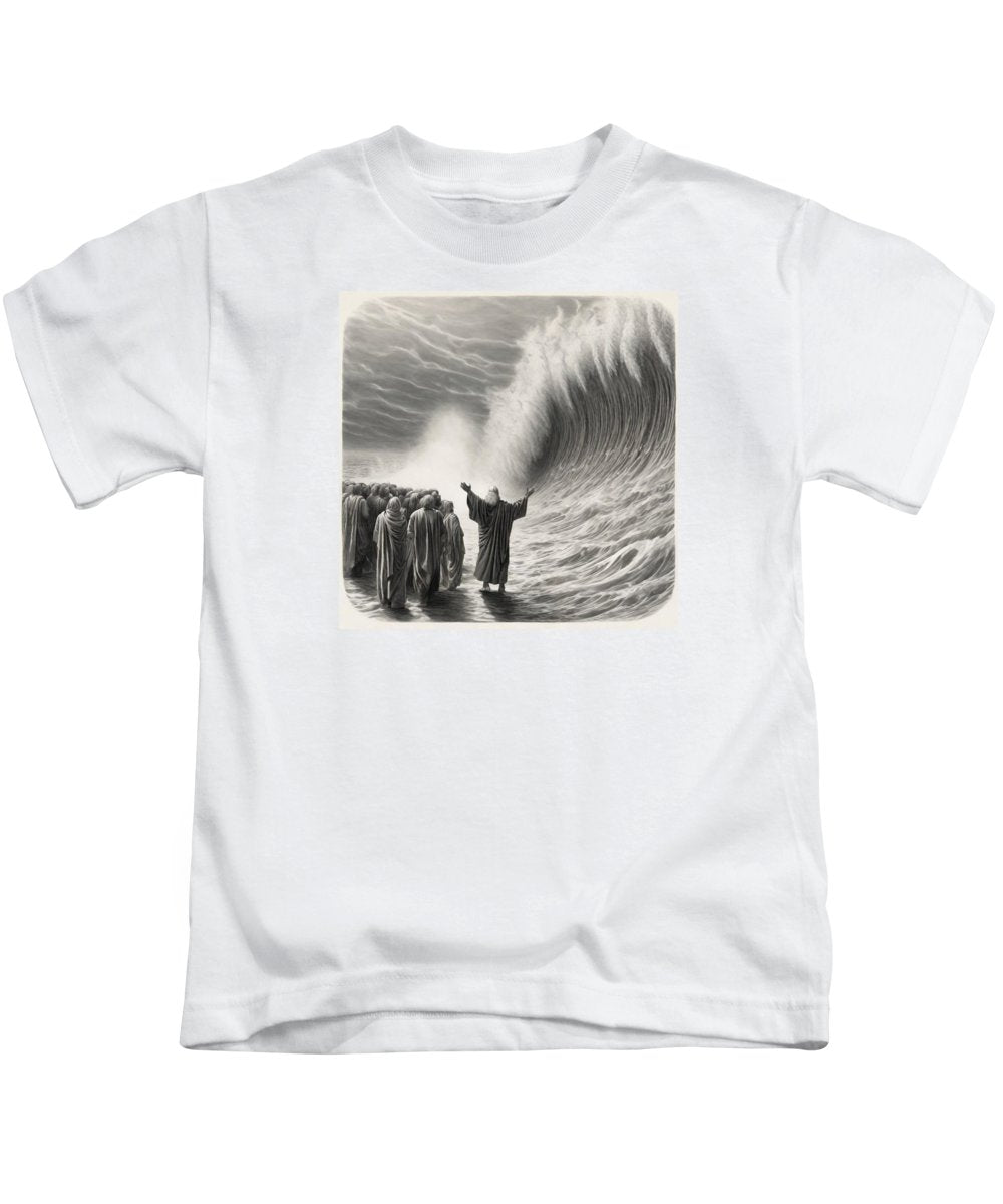 Moses Parting The Red Sea - Kids T-Shirt