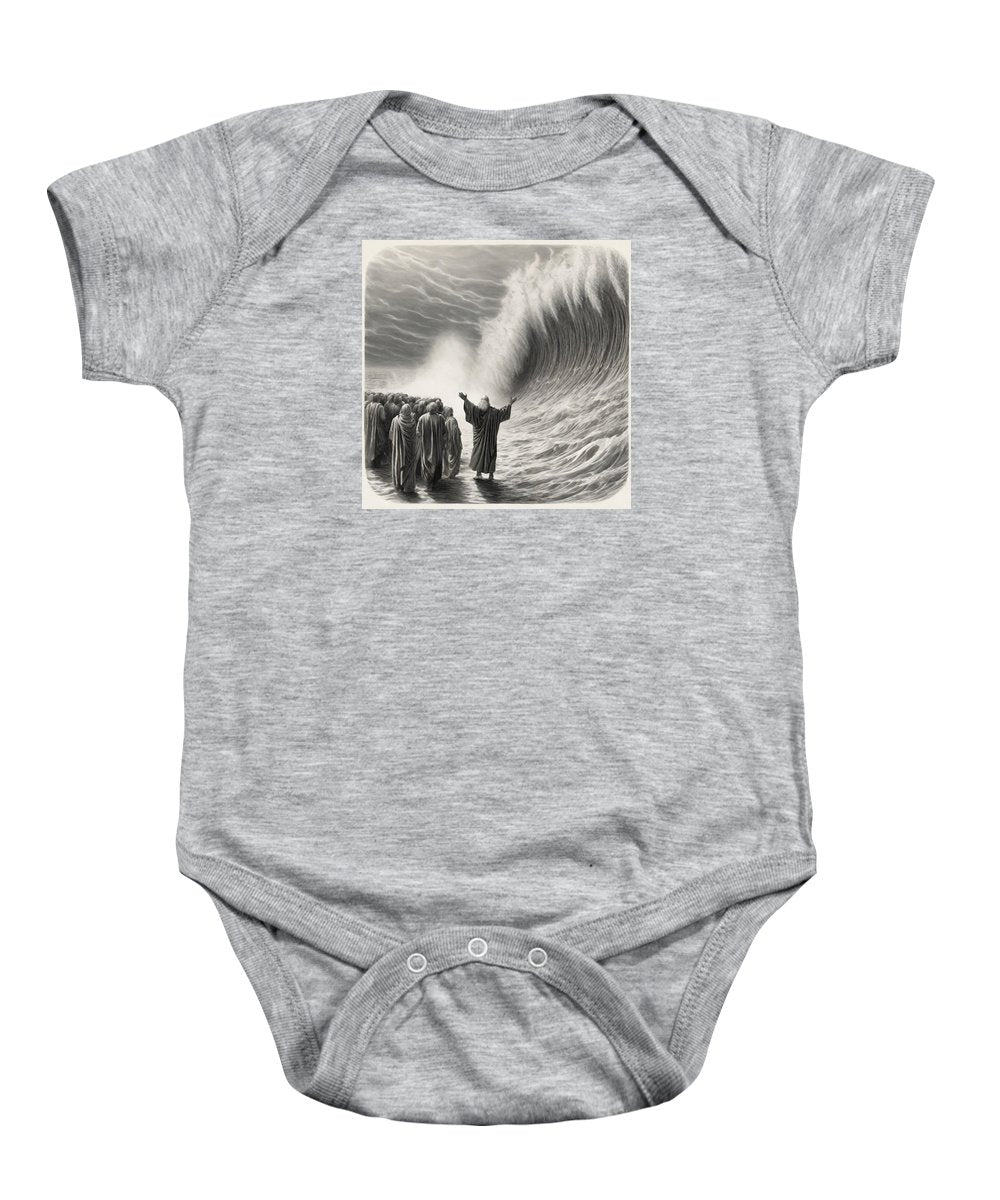 Moses Parting The Red Sea - Baby Onesie