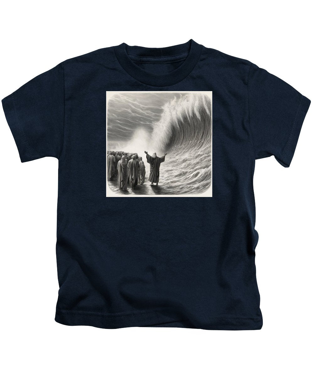 Moses Parting The Red Sea - Kids T-Shirt