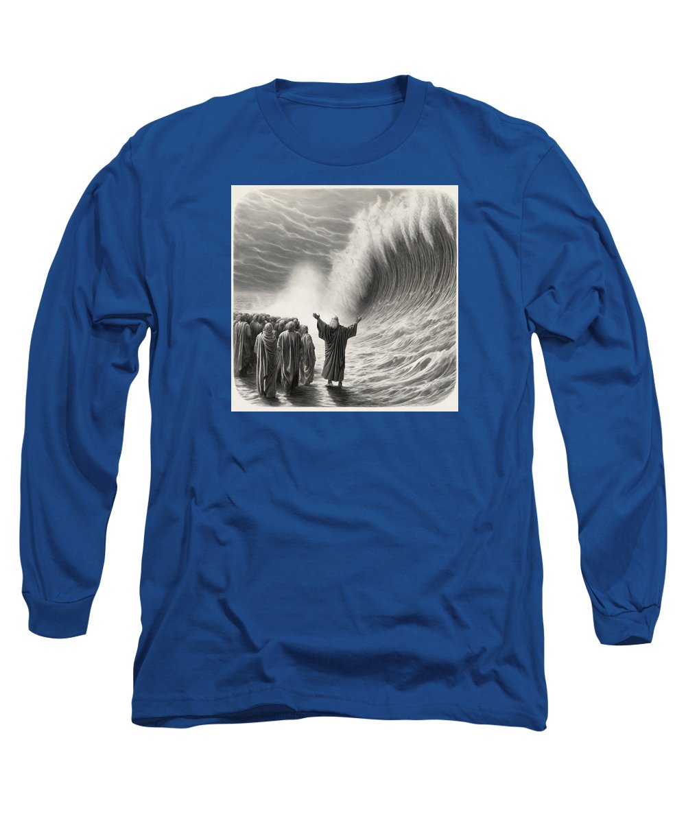 Moses Parting The Red Sea - Long Sleeve T-Shirt