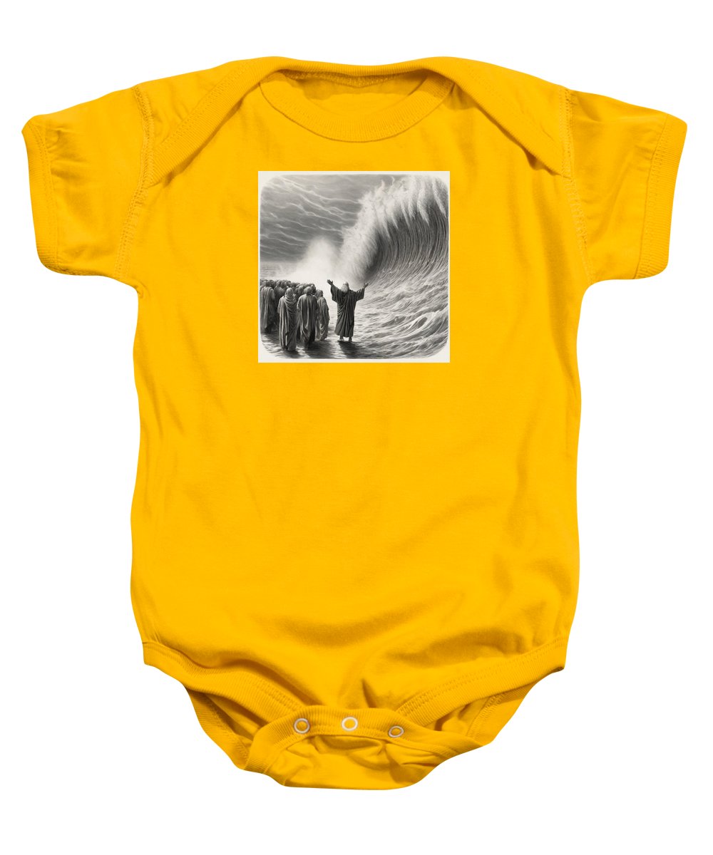 Moses Parting The Red Sea - Baby Onesie
