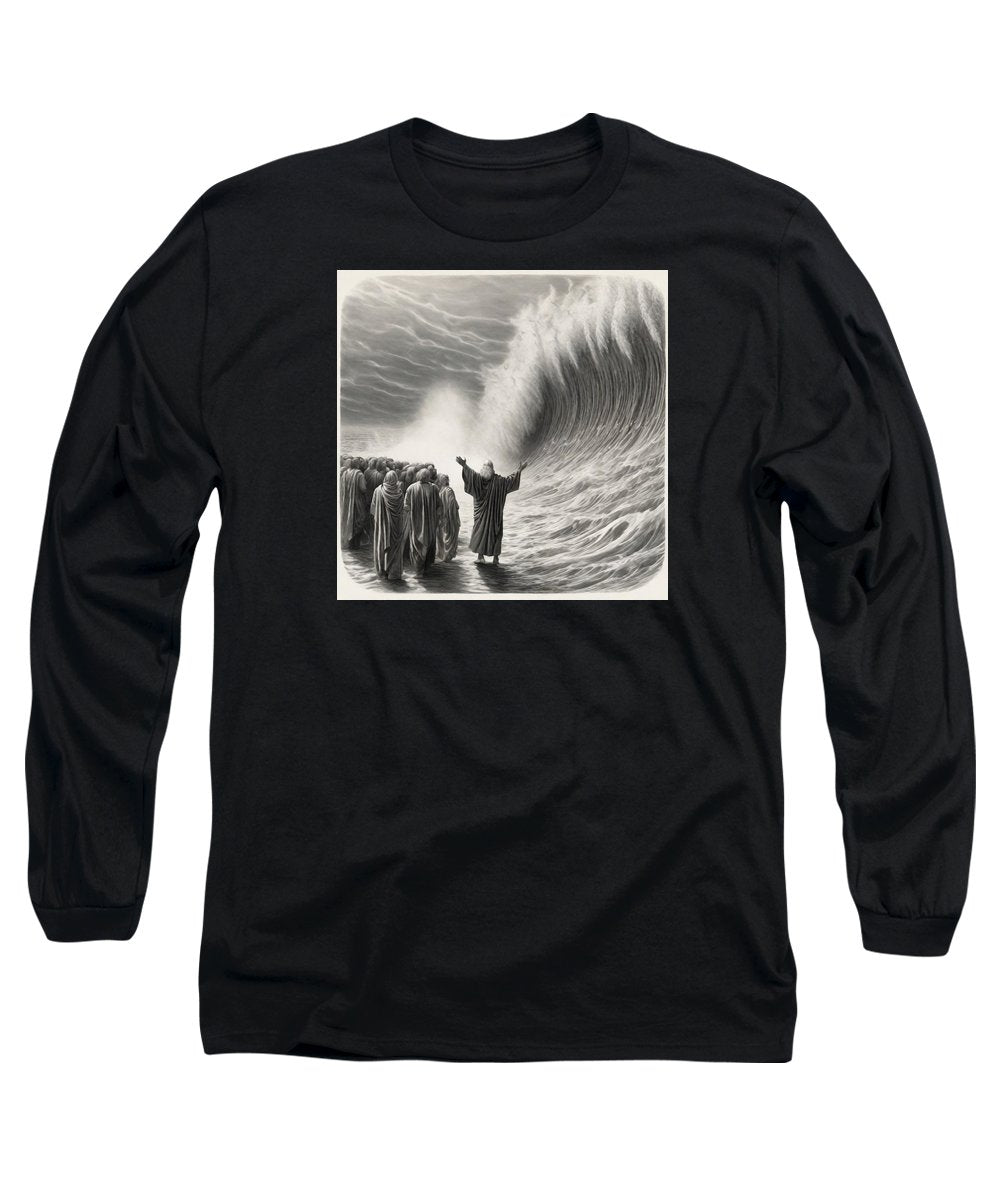 Moses Parting The Red Sea - Long Sleeve T-Shirt