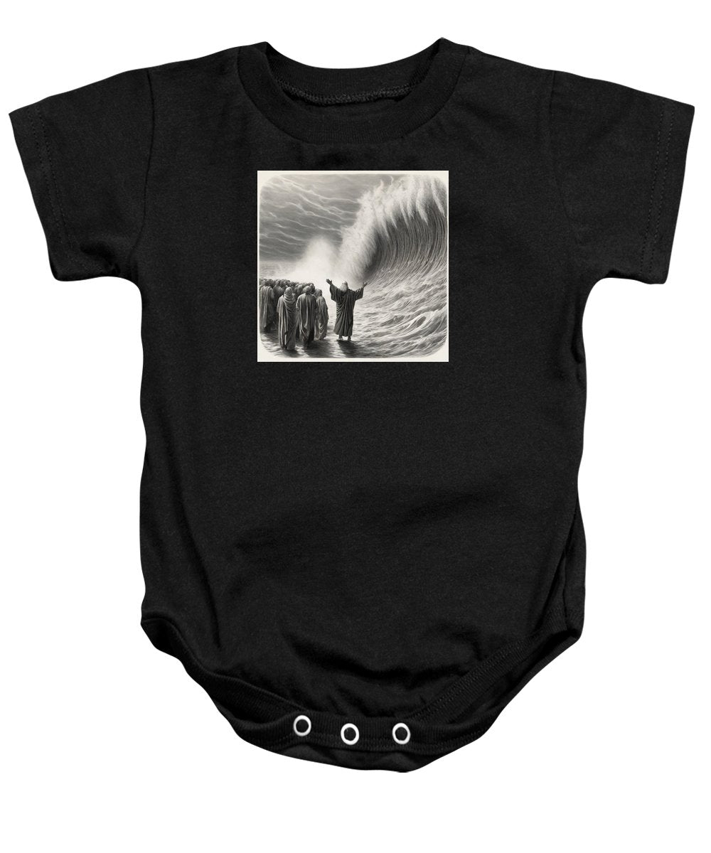Moses Parting The Red Sea - Baby Onesie