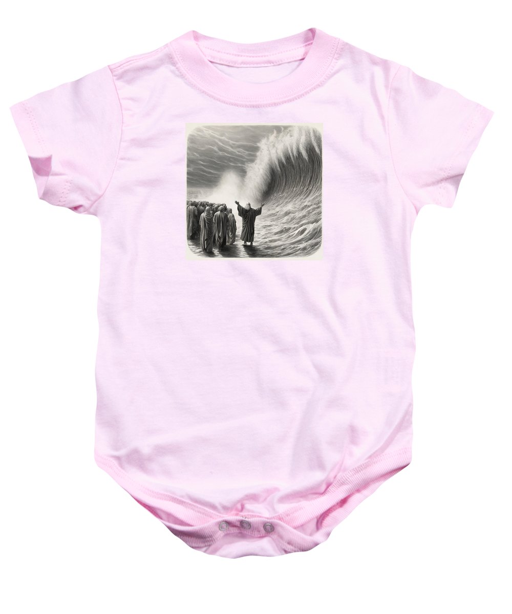 Moses Parting The Red Sea - Baby Onesie