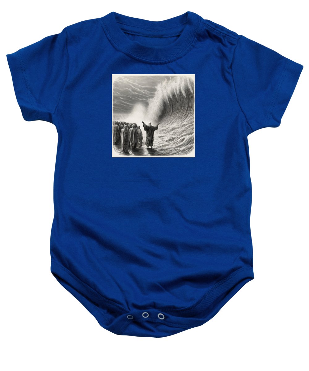 Moses Parting The Red Sea - Baby Onesie