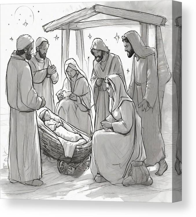 Nativity Scene - Canvas Print
