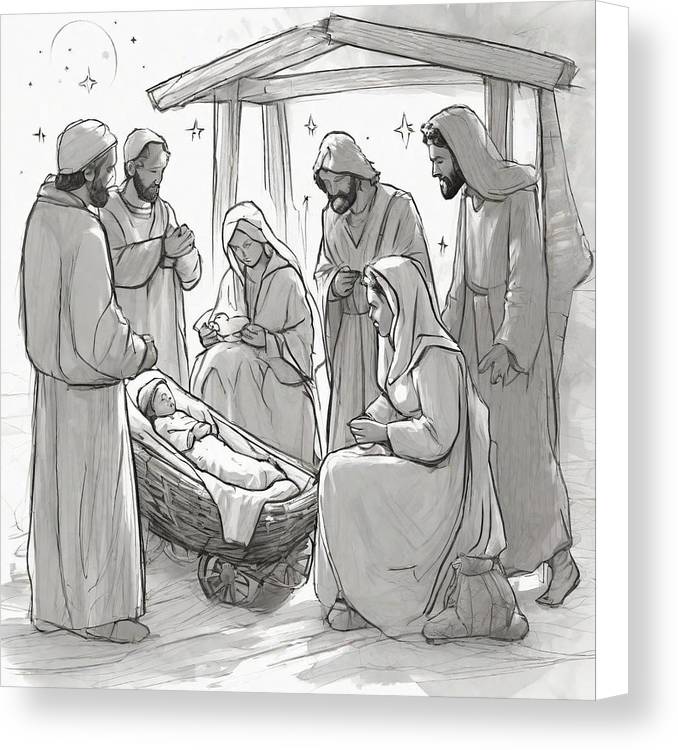 Nativity Scene - Canvas Print