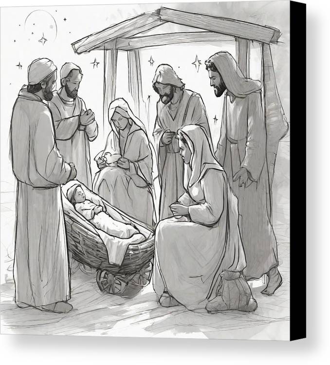 Nativity Scene - Canvas Print