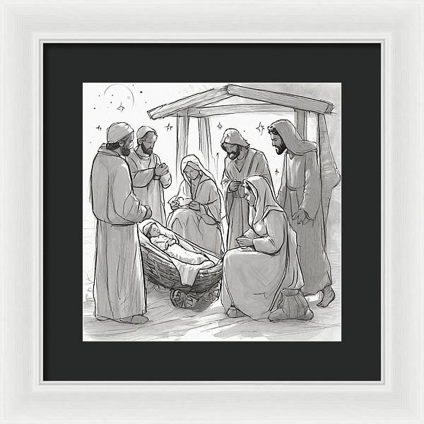 Nativity Scene - Framed Print
