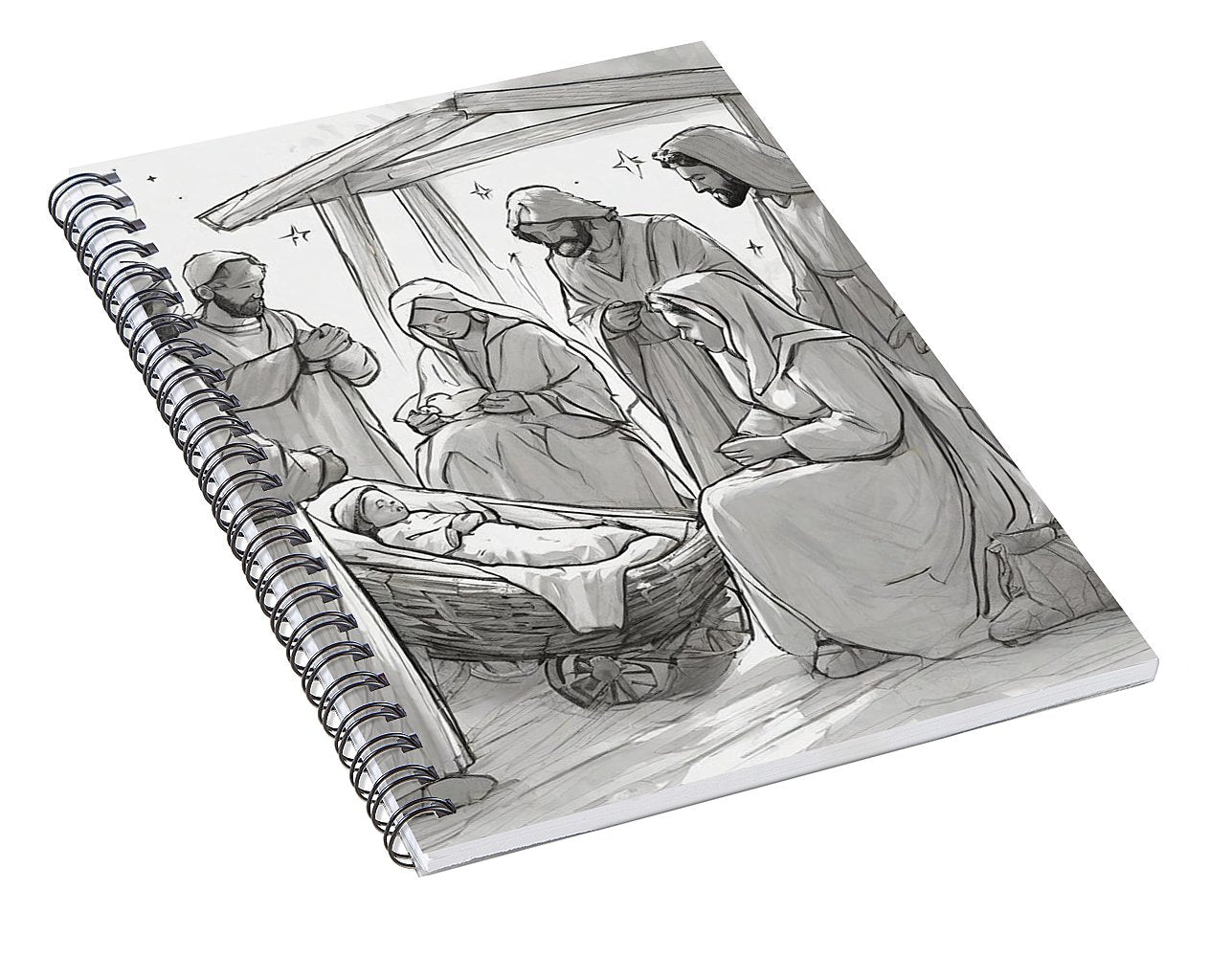 Nativity Scene - Spiral Notebook