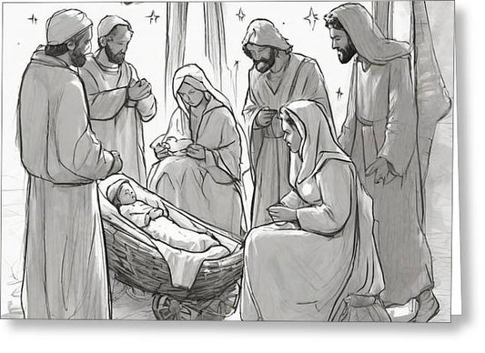 Nativity Scene - Greeting Card