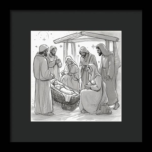 Nativity Scene - Framed Print