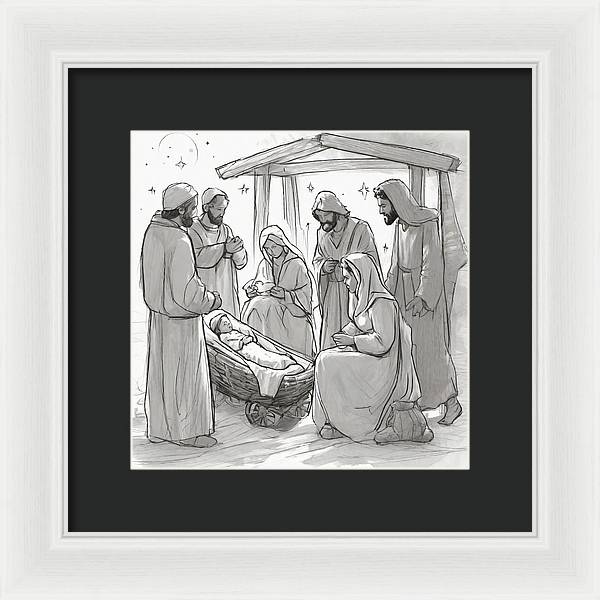 Nativity Scene - Framed Print