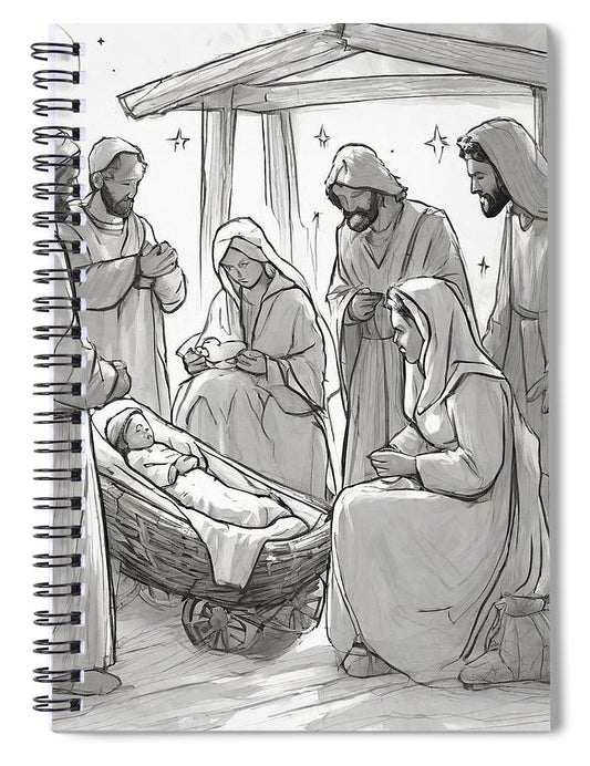 Nativity Scene - Spiral Notebook