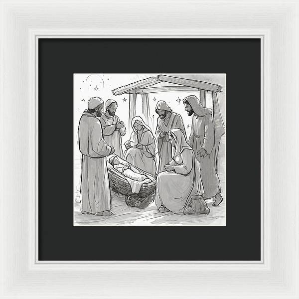 Nativity Scene - Framed Print