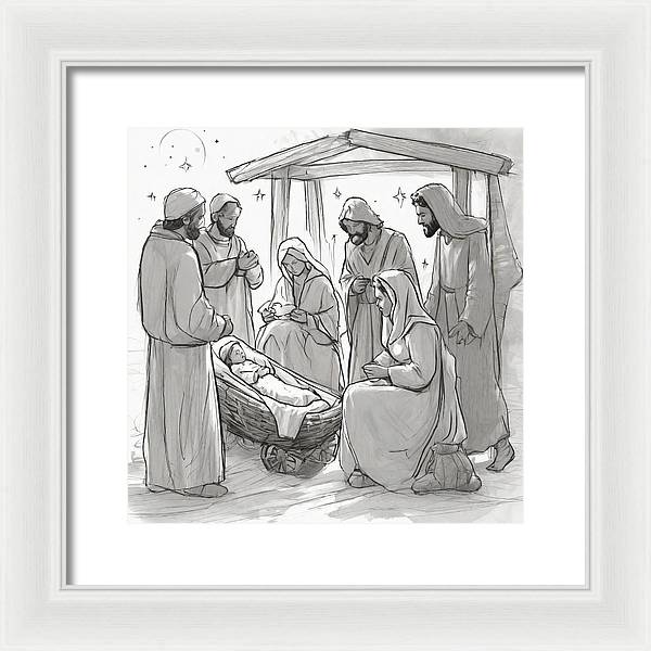 Nativity Scene - Framed Print