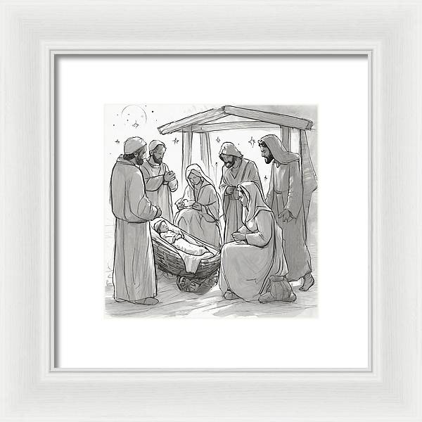 Nativity Scene - Framed Print
