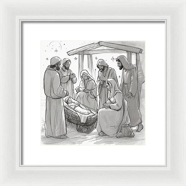 Nativity Scene - Framed Print