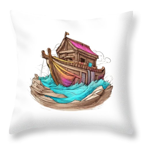 Noah's Ark - Throw Pillow