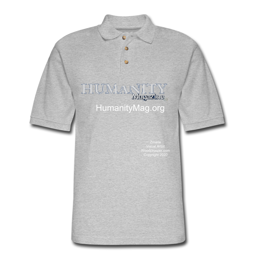 Humanity Project Men's Pique Polo Shirt - heather gray