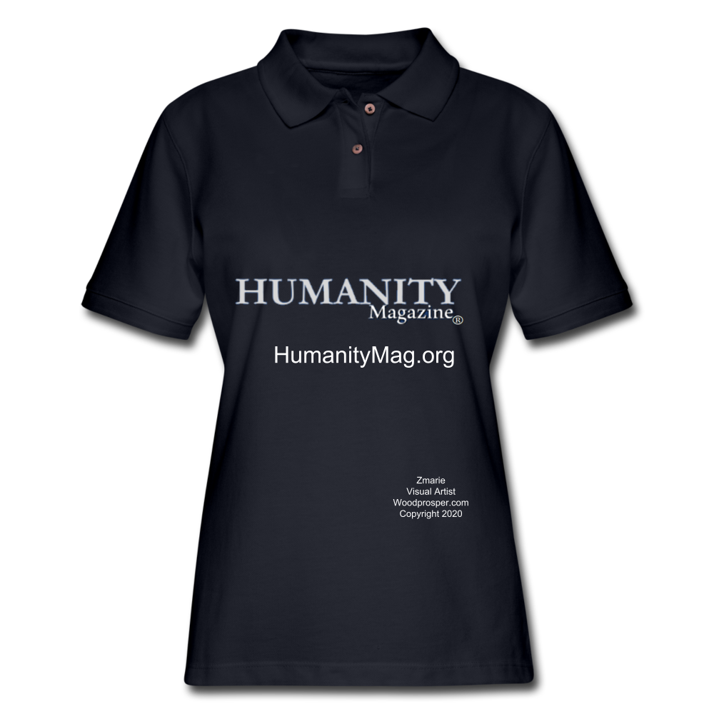 Humanity Project Women's Pique Polo Shirt - midnight navy