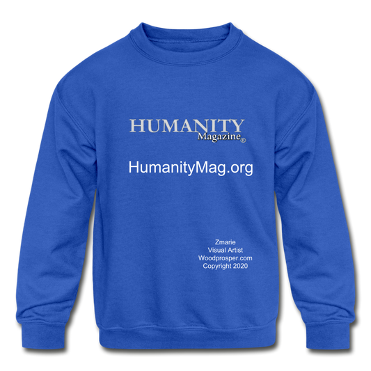 Humanity Project Kids' Crewneck Sweatshirt - royal blue