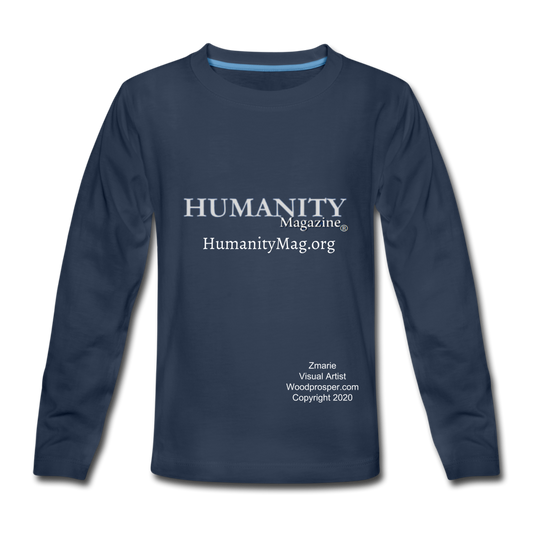 Humanity Project Kids' Premium Long Sleeve T-Shirt - navy