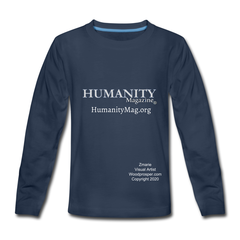 Humanity Project Kids' Premium Long Sleeve T-Shirt - navy