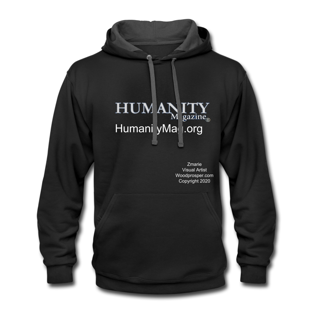 Unisex Humanity Project Contrast Hoodie - black/asphalt