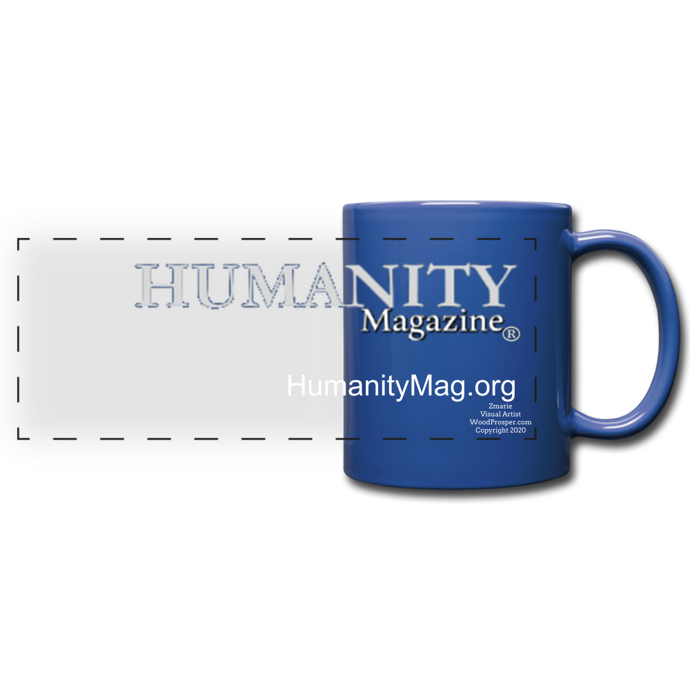 Humanity Project Full Color Panoramic Mug - royal blue