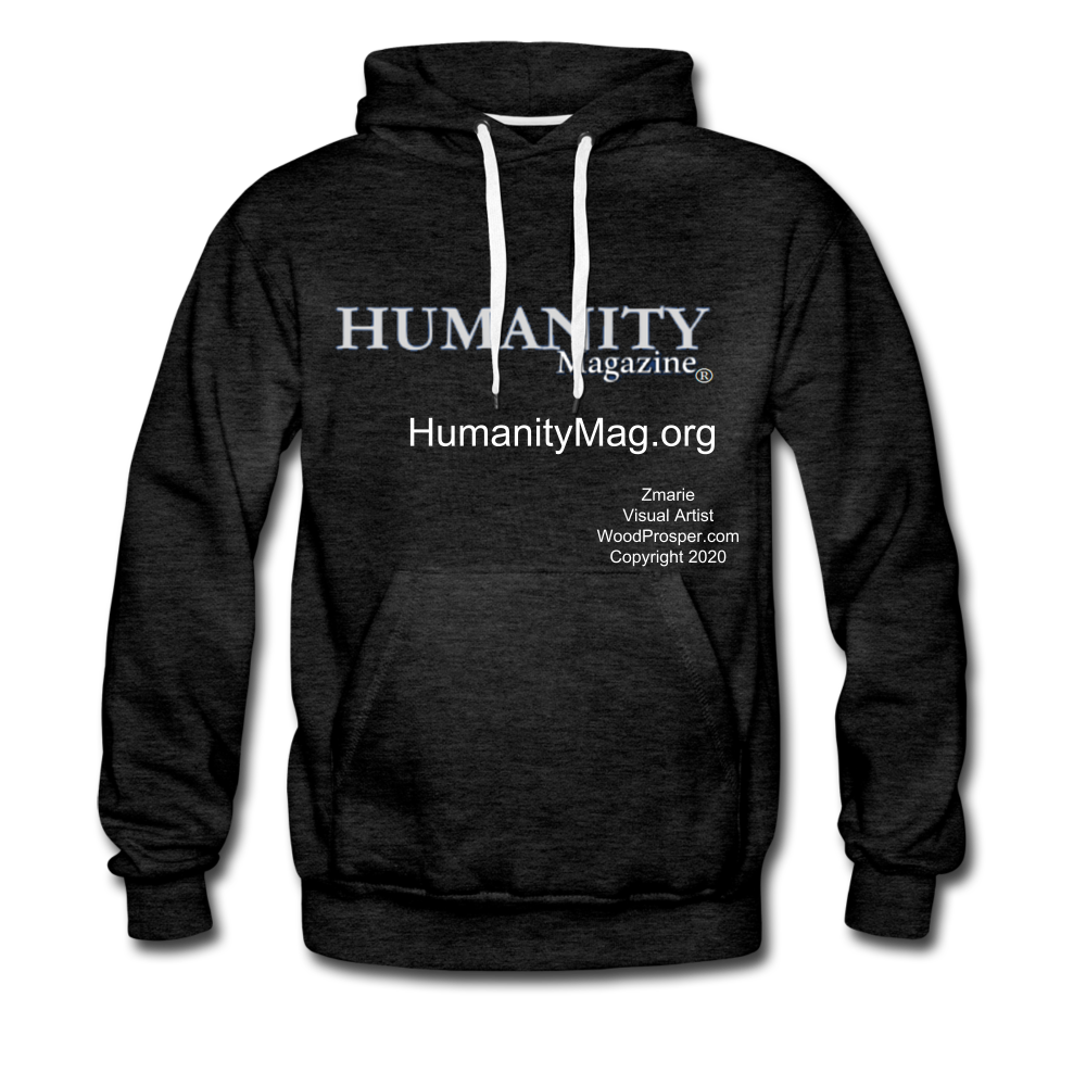 Humanity Magazine Men’s Premium Hoodie - charcoal gray