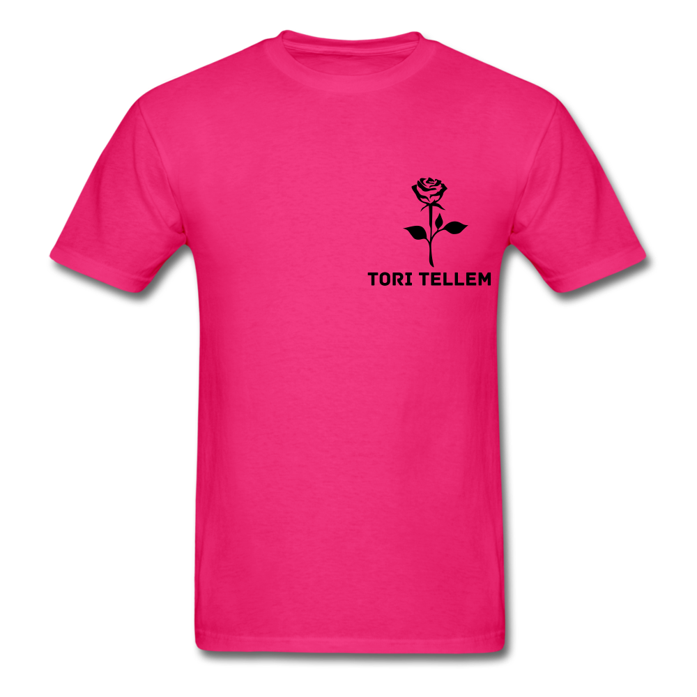 Tori Tellem Rose Unisex Tshirt - fuchsia