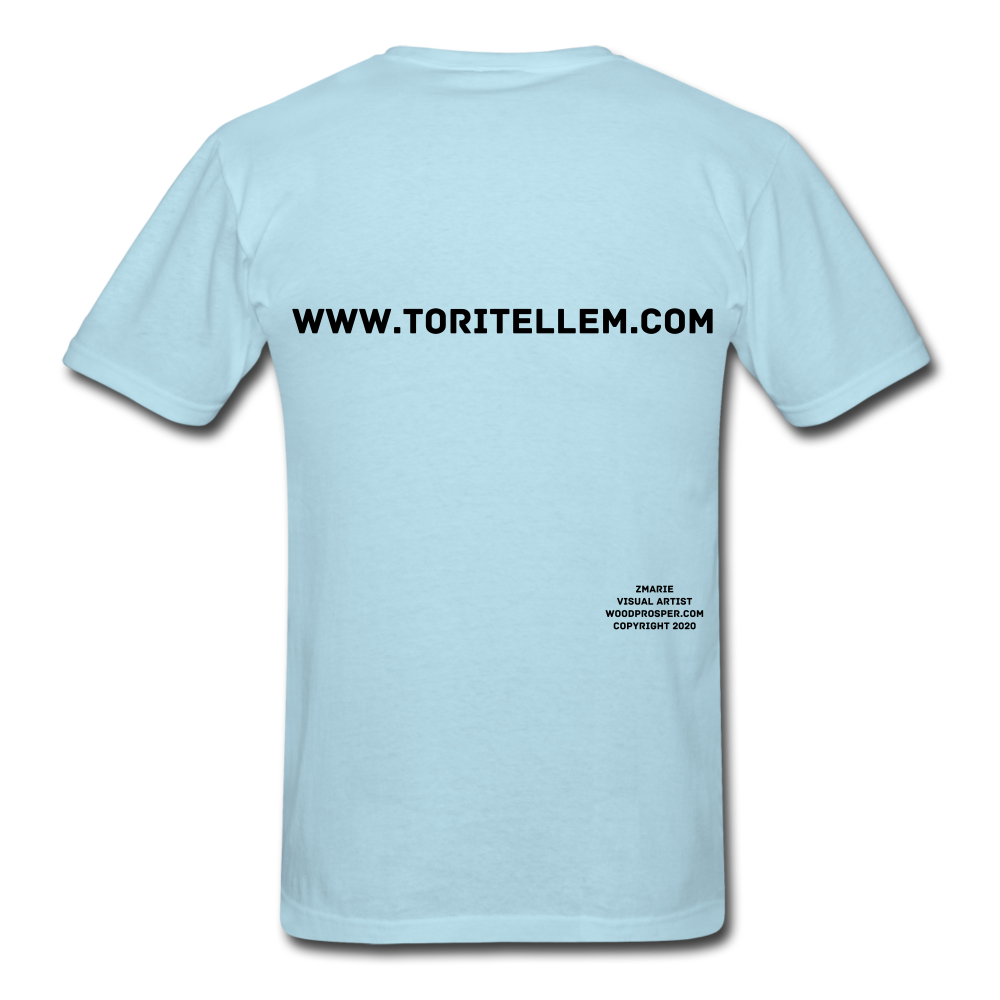 Tori Tellem Rose Unisex Tshirt - powder blue