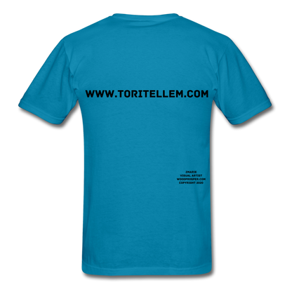 Tori Tellem Rose Unisex Tshirt - turquoise