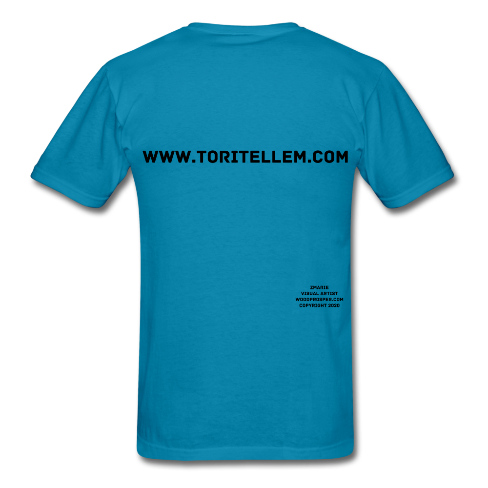 Tori Tellem Rose Unisex Tshirt - turquoise