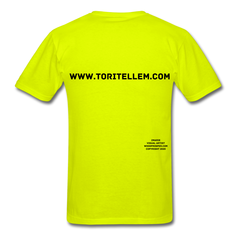 Tori Tellem Rose Unisex Tshirt - safety green