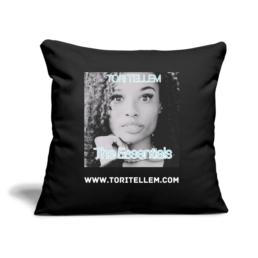 Tori Tellem Throw Pillow Cover 18” x 18” - black