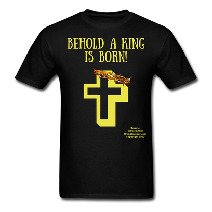 A King is Born Men's T-Shirt - black