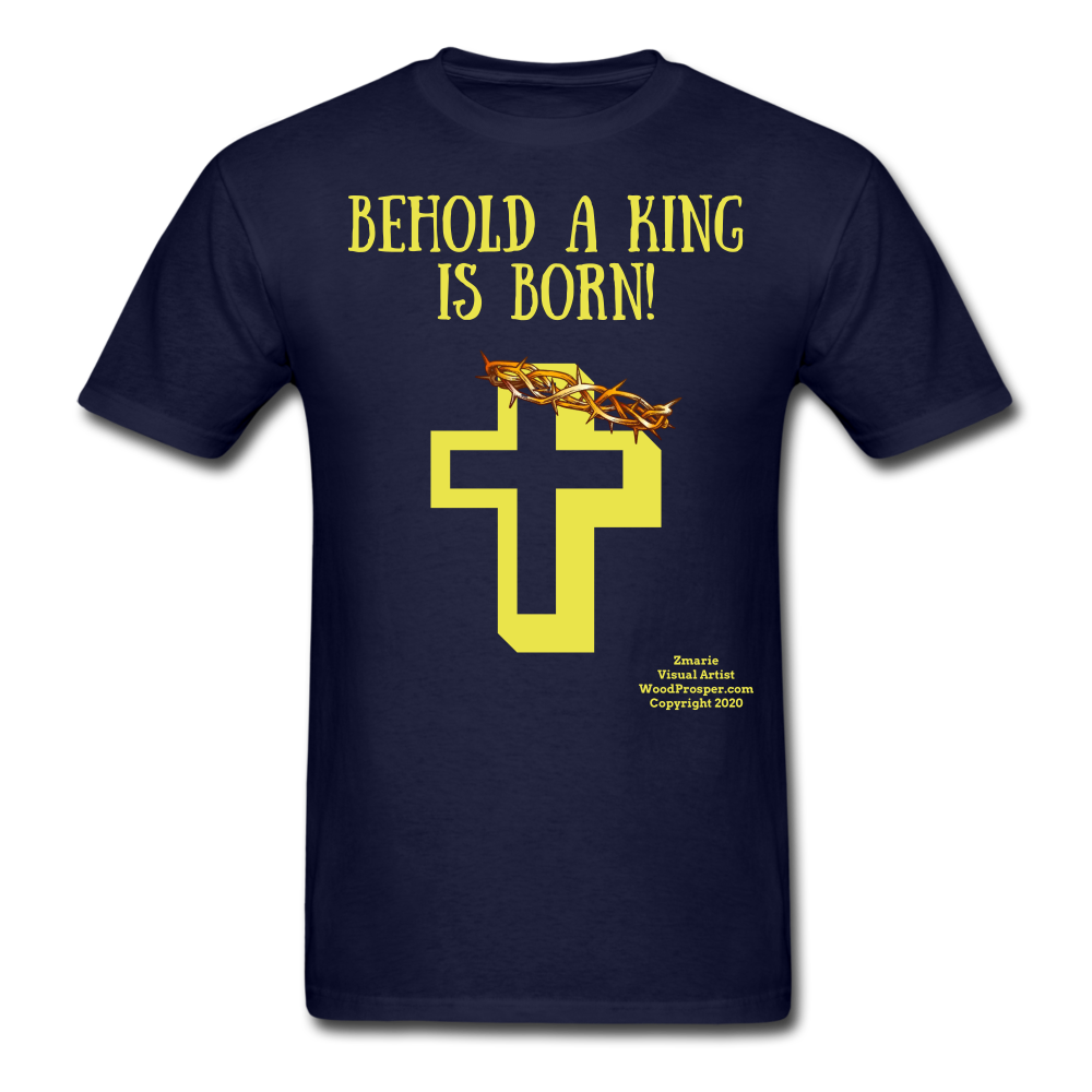 A King is Born Men's T-Shirt - navy