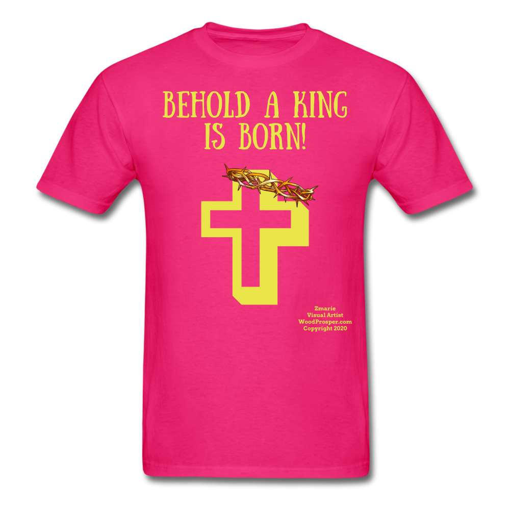 A King is Born Men's T-Shirt - fuchsia