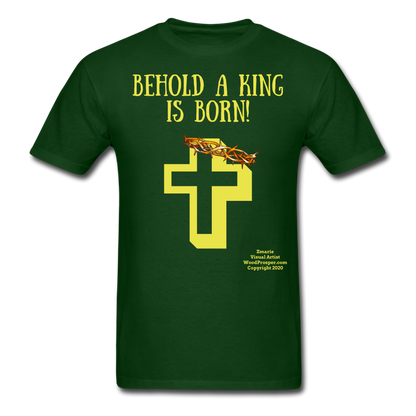 A King is Born Men's T-Shirt - forest green