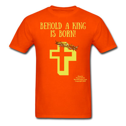 A King is Born Men's T-Shirt - orange