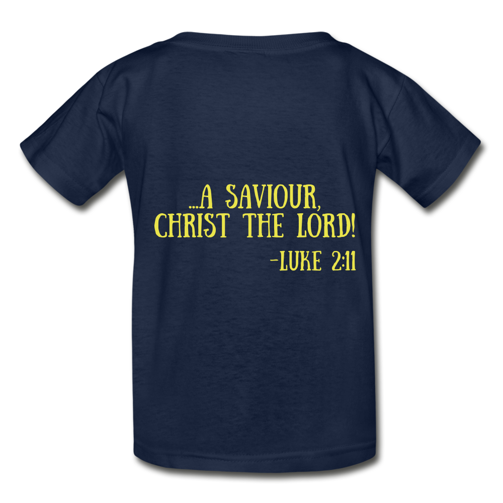 A King Is Born Hanes Youth Tagless T-Shirt - navy