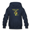 A King Is Born Gildan Heavy Blend Youth Hoodie - navy