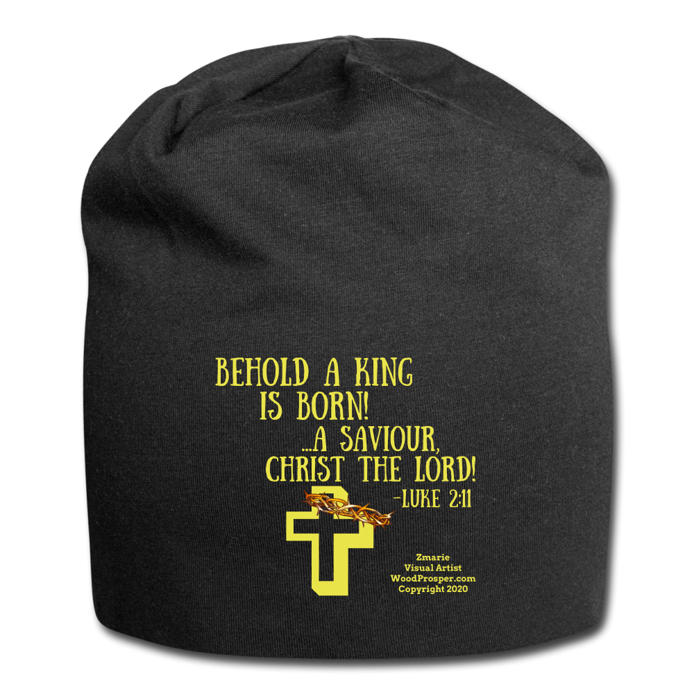 A King Is Born Jersey Beanie - black