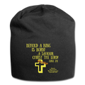 A King Is Born Jersey Beanie - black