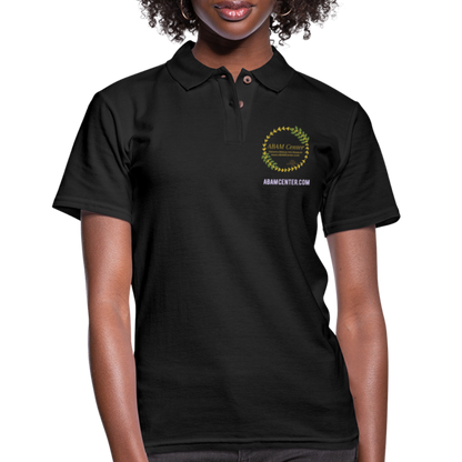 ABAM Women's Pique Polo Shirt - black