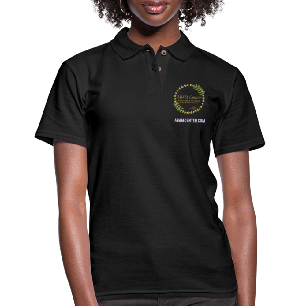 ABAM Women's Pique Polo Shirt - black