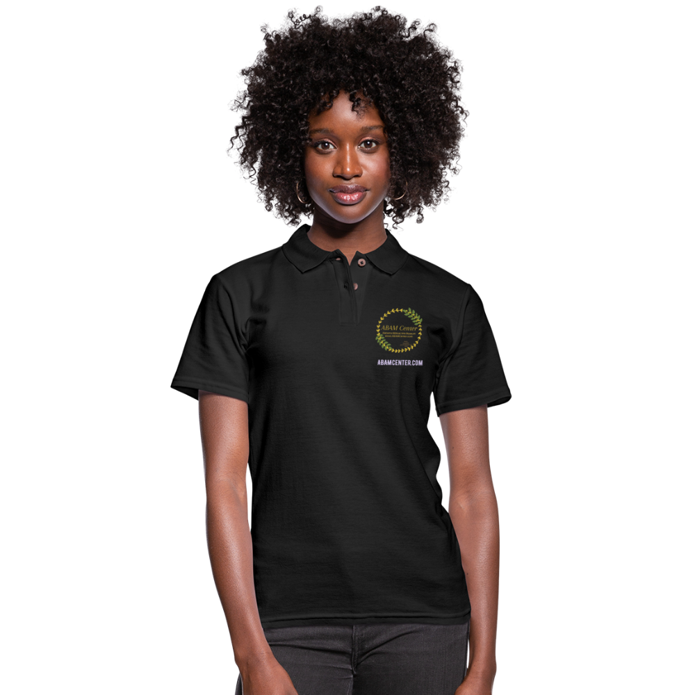 ABAM Women's Pique Polo Shirt - black
