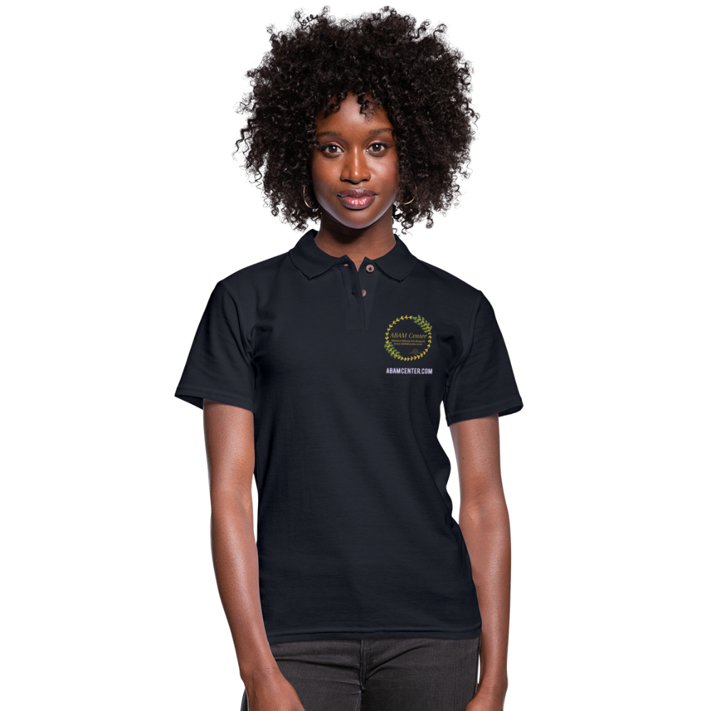 ABAM Women's Pique Polo Shirt - midnight navy